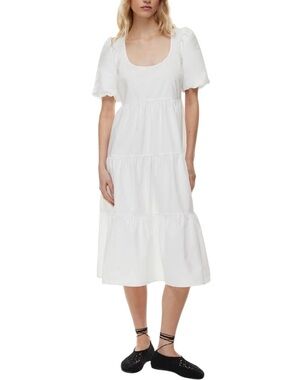 Little Moon Cenote Poplin tiered lightweight cotton dress M like new condition